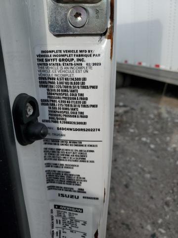 54DC4W1D0RS202274 - 2024 ISUZU NPR HD WHITE photo 12