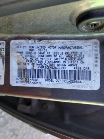 1NXBR30EX6Z602199 - 2006 TOYOTA COROLLA CE CHARCOAL photo 12