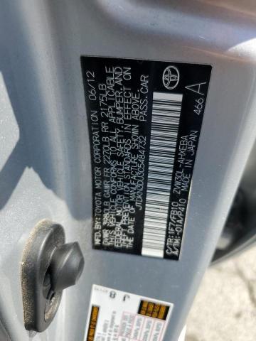JTDKN3DU3C5484732 - 2012 TOYOTA PRIUS SILVER photo 13