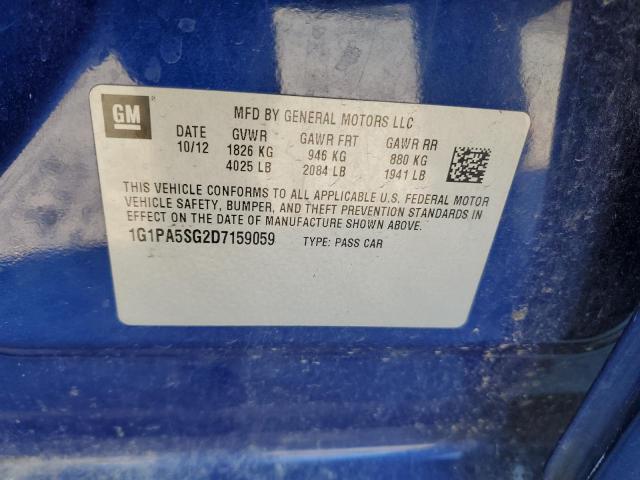 1G1PA5SG2D7159059 - 2013 CHEVROLET CRUZE LS BLUE photo 12