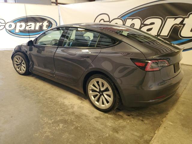 5YJ3E1EB0NF287198 - 2022 TESLA MODEL 3 GRAY photo 2