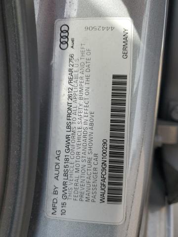 WAUGFAFC9GN100290 - 2016 AUDI A6 PREMIUM PLUS SILVER photo 12