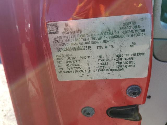 3GNCA53V09S637515 - 2009 CHEVROLET HHR LT წითელი ფოტო 12