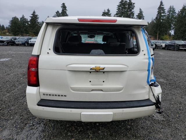 1GNSKJKCXFR508245 - 2015 CHEVROLET SUBURBAN K1500 LT WHITE photo 6