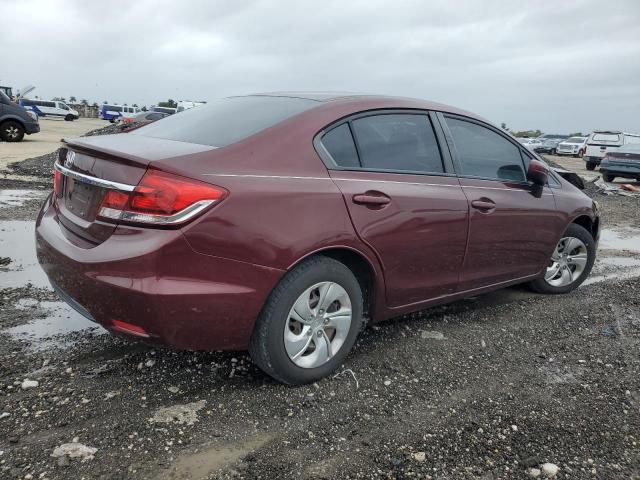 19XFB2F54FE026569 - 2015 HONDA CIVIC LX BURGUNDY photo 3