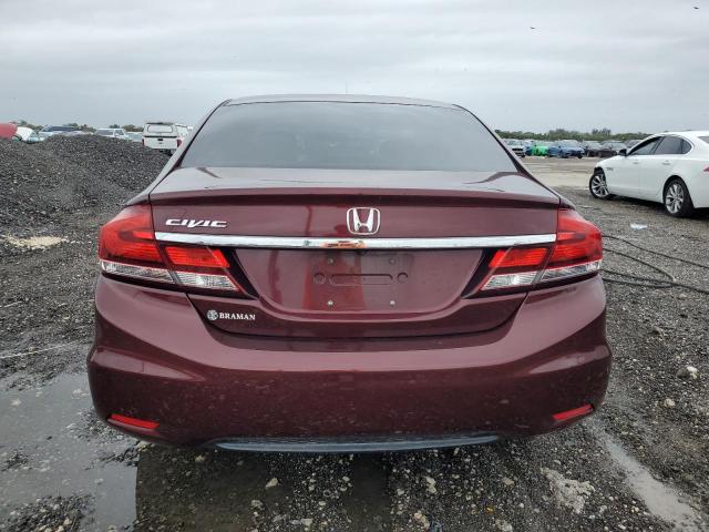 19XFB2F54FE026569 - 2015 HONDA CIVIC LX BURGUNDY photo 6