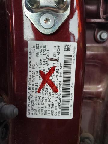 2HKRW6H3XJH230205 - 2018 HONDA CR-V LX მუქწითელი ფოტო 13