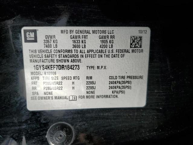 1GYS4KEF7DR184273 - 2013 CADILLAC ESCALADE ESV PLATINUM შავი ფოტო 13