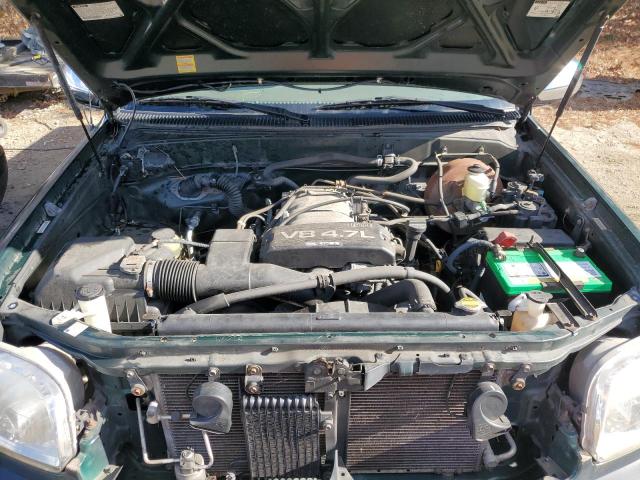 5TBRT34121S142098 - 2001 TOYOTA TUNDRA ACCESS CAB მწვანე ფოტო 11