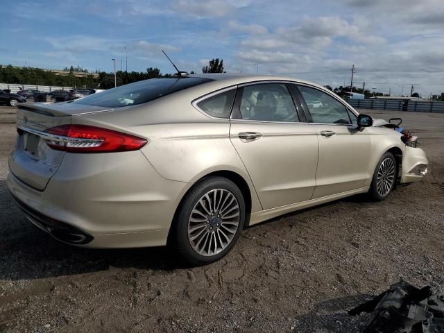 3FA6P0D96JR192420 - 2018 FORD FUSION TITANIUM/PLATINUM BEIGE photo 3