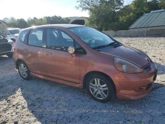 JHMGD38647S047204 - 2007 HONDA FIT S ORANGE photo 4