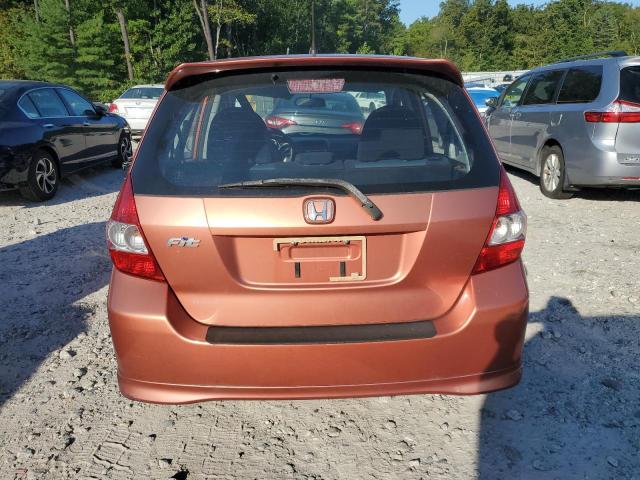 JHMGD38647S047204 - 2007 HONDA FIT S ORANGE photo 6