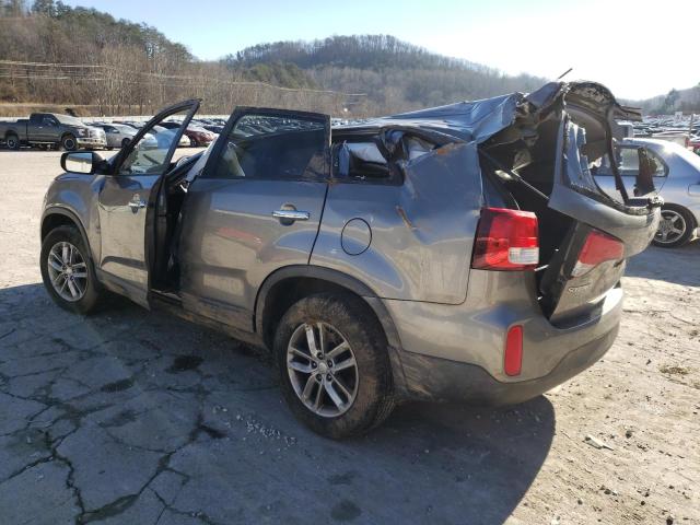 5XYKT3A61EG534517 - 2014 KIA SORENTO LX GRAY photo 2