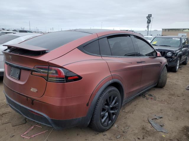 7SAXCBE6XNF345479 - 2022 TESLA MODEL X BURGUNDY photo 3