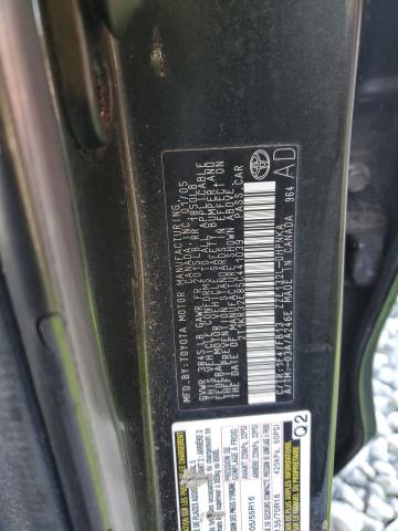 2T1KR32E85C441039 - 2005 TOYOTA COROLLA MA XR BLACK photo 12