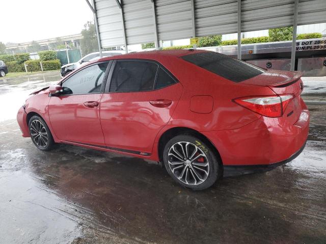 5YFBURHE4GP413055 - 2016 TOYOTA COROLLA L RED photo 2