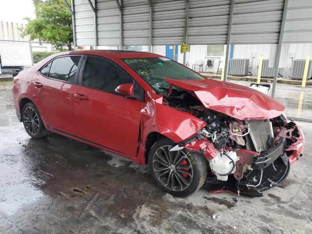 5YFBURHE4GP413055 - 2016 TOYOTA COROLLA L RED photo 4