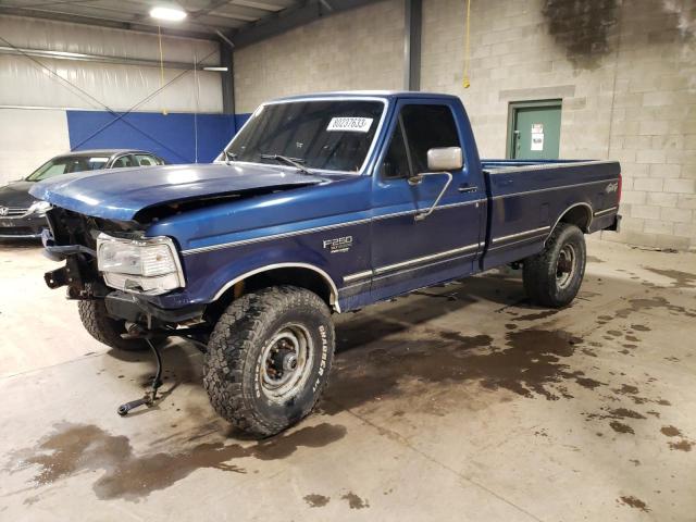 2FTHF26F9SCA67698 - 1995 FORD F250 BLUE photo 1