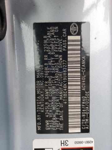 4T1BE46K19U883277 - 2009 TOYOTA CAMRY BASE 青绿色 照片 12