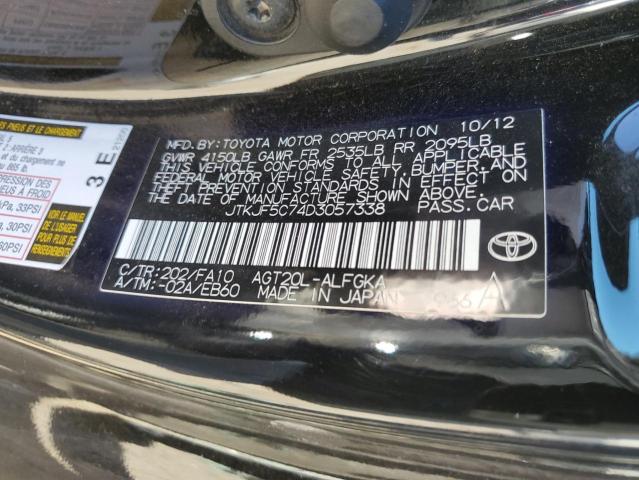 JTKJF5C74D3057338 - 2013 TOYOTA SCION TC შავი ფოტო 12