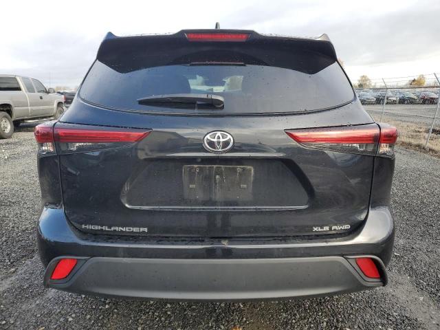 5TDGZRBH0NS163652 - 2022 TOYOTA HIGHLANDER XLE BLACK photo 6