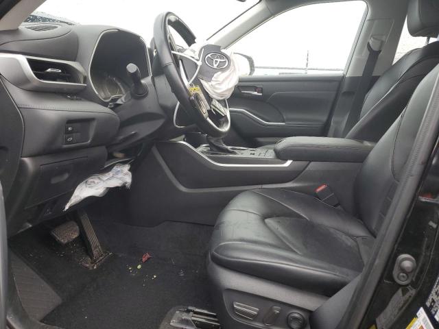 5TDGZRBH0NS163652 - 2022 TOYOTA HIGHLANDER XLE BLACK photo 7