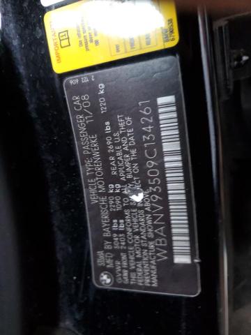 WBANV93509C134261 - 2009 BMW 535 XI BLACK photo 12