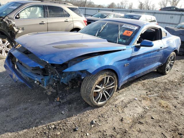 1FA6P8CF0H5246393 - 2017 FORD MUSTANG GT BLUE photo 1