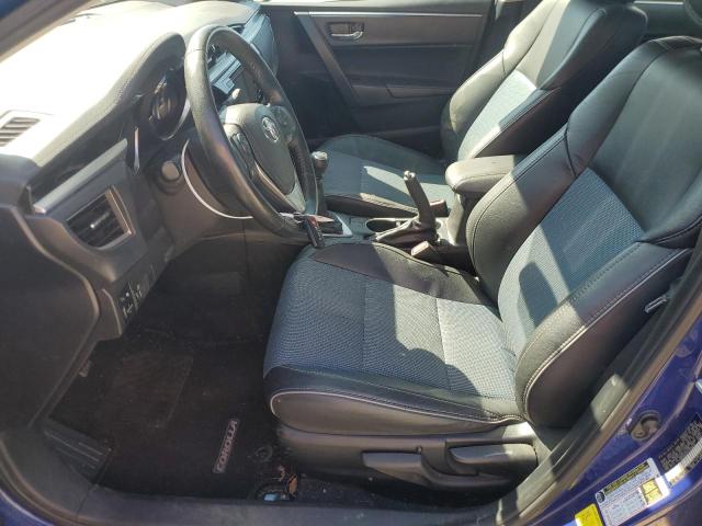 2T1BURHE3FC335818 - 2015 TOYOTA COROLLA L BLUE photo 7