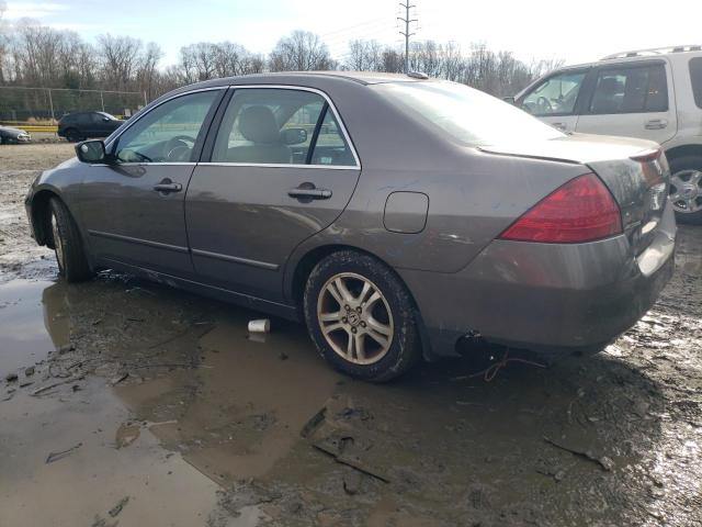 1HGCM56847A051860 - 2007 HONDA ACCORD EX GRAY photo 2