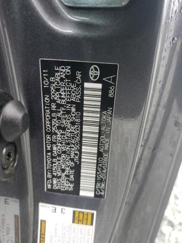 JTKJF5C76C3031810 - 2012 TOYOTA SCION TC GRAY photo 12