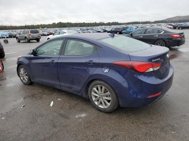 5NPDH4AE5EH495947 - 2014 HYUNDAI ELANTRA SE BLUE photo 2