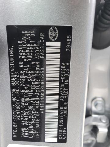 4T1T11AK3RU842350 - 2024 TOYOTA CAMRY SE NIGHT SHADE SILVER photo 12