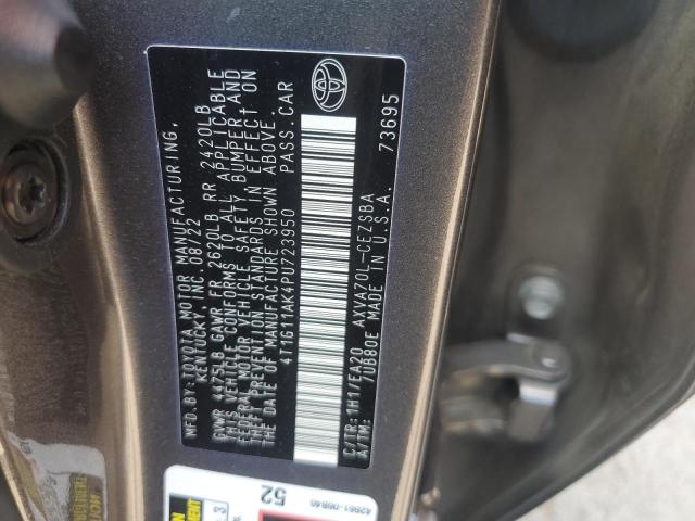 4T1G11AK4PU723950 - 2023 TOYOTA CAMRY SE NIGHT SHADE GRAY photo 12