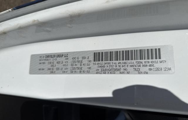 3C6URVHGXFE505007 - 2015 RAM PROMASTER 3500 HIGH თეთრი ფოტო 10