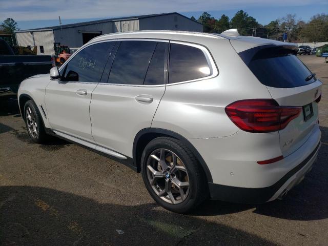 5UXTY3C02M9H77401 - 2021 BMW X3 SDRIVE30I WHITE photo 2