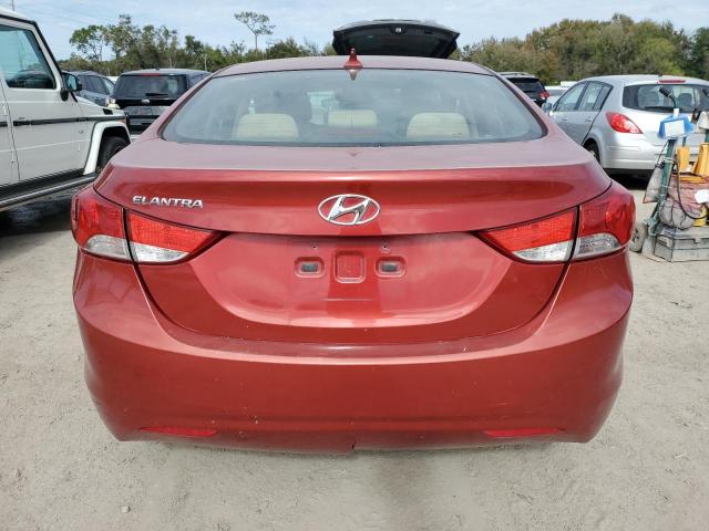 KMHDH4AE3DU811782 - 2013 HYUNDAI ELANTRA GLS RED photo 6