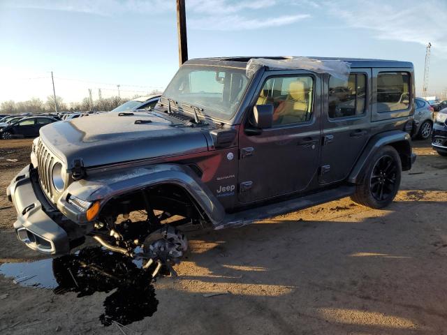 1C4JJXP64MW760147 - 2021 JEEP WRANGLER U SAHARA 4XE GRAY photo 1