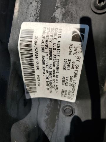1G8AJ52F84Z174491 - 2004 SATURN ION LEVEL 2 Qəhvəyi foto 12