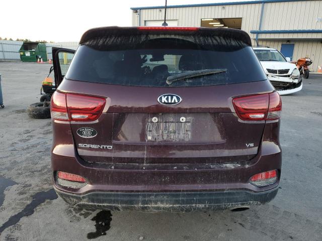 5XYPGDA58KG523260 - 2019 KIA SORENTO LX MAROON photo 6