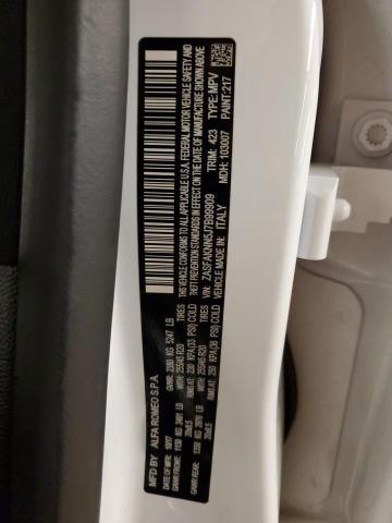 ZASFAKNN5J7B99909 - 2018 ALFA ROMEO STELVIO TI SPORT WHITE photo 12