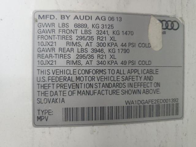 WA1DGAFE2ED001392 - 2014 AUDI Q7 PRESTIGE Beyaz fotoğraf 13