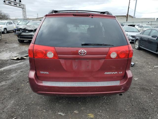 5TDZK23C09S238198 - 2009 TOYOTA SIENNA CE RED photo 6