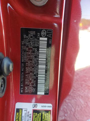 2T1BURHE7FC383189 - 2015 TOYOTA COROLLA L أحمر صورة 12