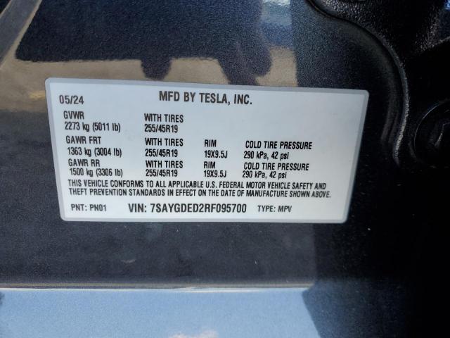 7SAYGDED2RF095700 - 2024 TESLA MODEL Y Grau Foto 12