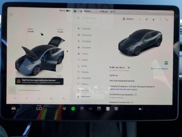 7SAYGDED2RF095700 - 2024 TESLA MODEL Y Grau Foto 9