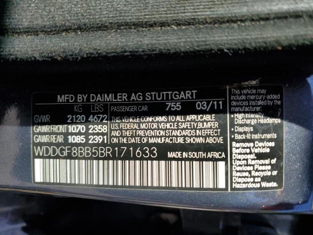WDDGF8BB5BR171633 - 2011 MERCEDES-BENZ C 300 4MATIC GRAY photo 13