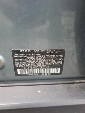 JF2SHAEC2CH463551 - 2012 SUBARU FORESTER LIMITED BLUE photo 12