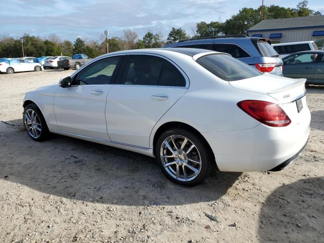 55SWF4KB6GU116005 - 2016 MERCEDES-BENZ C 300 4MATIC WHITE photo 2