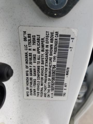 19XFB2F58EE062764 - 2014 HONDA CIVIC LX WHITE photo 13